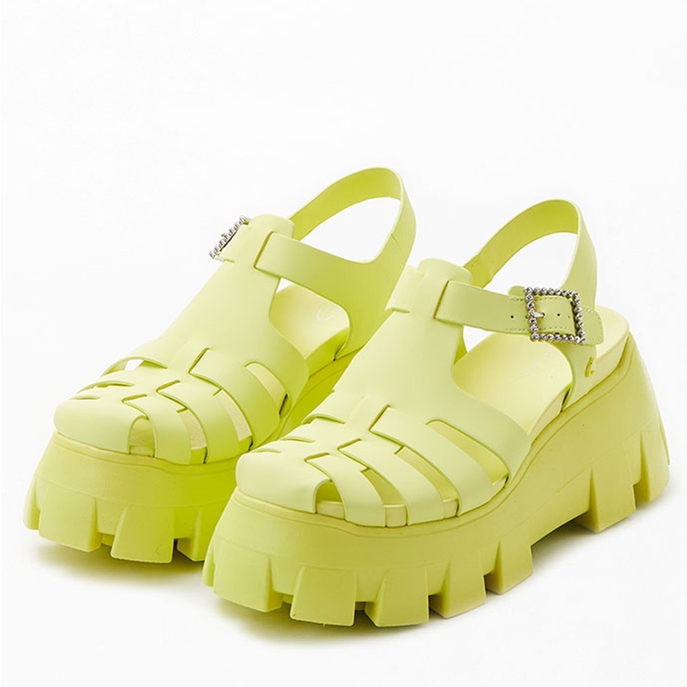 Women’s Circus NY by Sam Edelman Yellow Alyson Platform Sandals Shoes US Size 10 - Picture 5 of 16